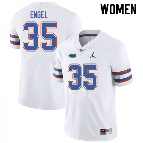 Jordan Brand Women #35 Kyle Engel Florida Gators College Football Jerseys White